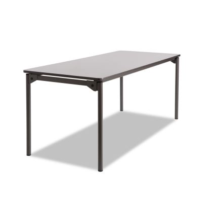 Maxx Legroom Wood Folding Table, Rectangular Top, 72 x 30 x 29.5, Gray/Charcoal1