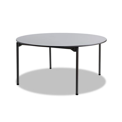 Maxx Legroom Wood Folding Table, Round Top, 60" dia x 29.5"h, Gray/Charcoal1