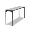 Maxx Legroom Wood Folding Table, Rectangular Top, 60 x 18 x 29.5, Gray/Charcoal1