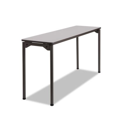 Maxx Legroom Wood Folding Table, Rectangular Top, 60 x 18 x 29.5, Gray/Charcoal1