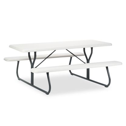 IndestrucTable Classic Picnic Table, 72 x 30 x 29, Platinum/Gray1