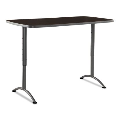 ARC Adjustable-Height Table, Rectangular Top, 30 x 60 x 30 to 42 High, Walnut/Gray1