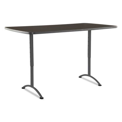 ARC Adjustable-Height Table, Rectangular Top, 36 x 72 x 30 to 42 High, Walnut/Gray1