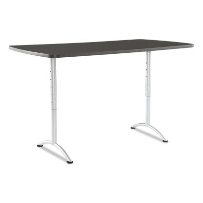 ARC Adjustable-Height Table, Rectangular Top, 36 x 72 x 30 to 42 High, Graphite/Silver1
