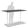 ARC Adjustable-Height Table, Rectangular Top, 36 x 72 x 30 to 42 High, Graphite/Silver2