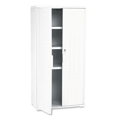 Rough n Ready Storage Cabinet, Three-Shelf, 33 x 18 x 66, Platinum1