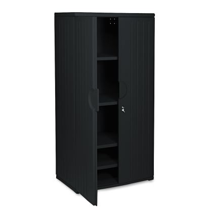 Rough n Ready Storage Cabinet, Four-Shelf, 36 x 22 x 72, Black1