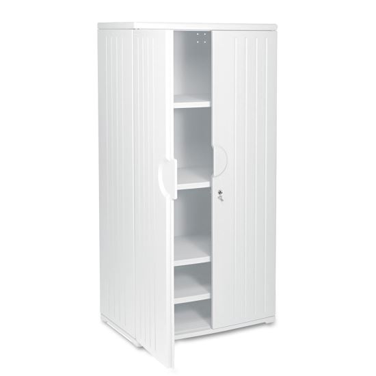 Rough n Ready Storage Cabinet, Four-Shelf, 36 x 22 x 72, Platinum1