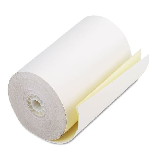 Impact Printing Carbonless Paper Rolls, 4.5" x 90 ft, White/Canary, 24/Carton1