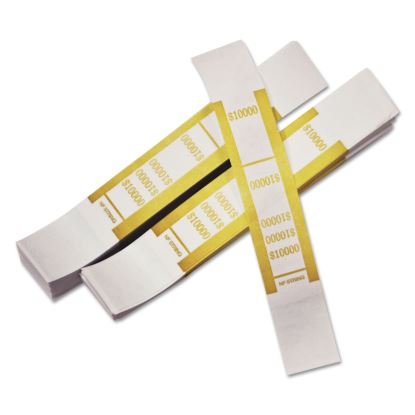Self-Adhesive Currency Straps, Mustard, $10,000 in $100 Bills, 1000 Bands/Pack1