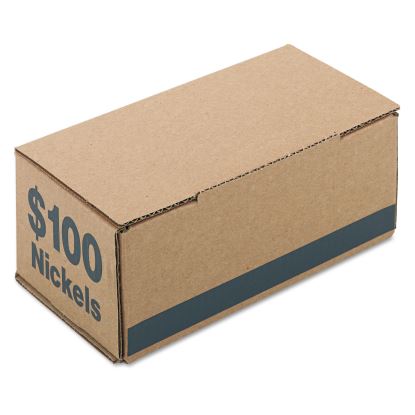 Corrugated Cardboard Coin Storage and Shipping Boxes, Denomination Printed On Side, 9.38 x 4.63 x 3.69, Blue1