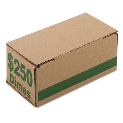 Corrugated Cardboard Coin Storage with Denomination Printed On Side, 8.06 x 3.31 x 3.19,  Green1
