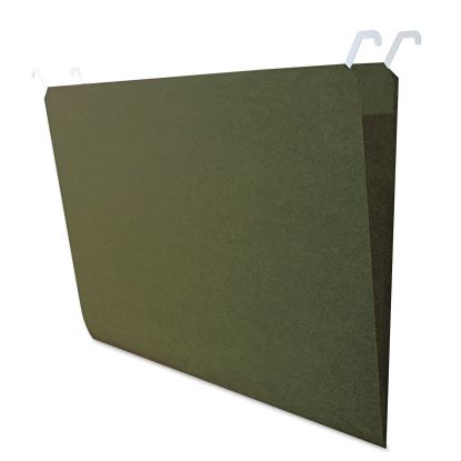 Hanging File Folders with Innovative Top Rail, Legal Size, 1/4-Cut Tab, Standard Green, 20/Pack1