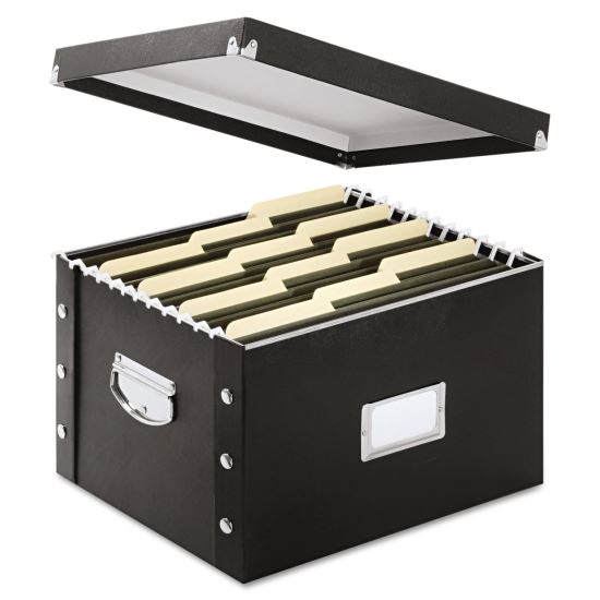 File Box, Letter/Legal Files, 16.25" x 9.75" x 13.25", Black1