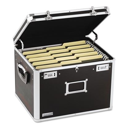 Locking File Chest with  Adjustable File Rails, Letter/Legal Files, 17.5" x 14" x 12.5", Black1