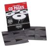 Two-Sided CD Refill Pages for Three-Ring Binder, 8 Disc Capacity, Clear/Black, 25/Pack2