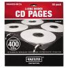 Two-Sided CD Refill Pages for Three-Ring Binder, 8 Disc Capacity, Clear/Black, 50/Pack1