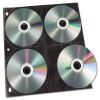 Two-Sided CD Refill Pages for Three-Ring Binder, 8 Disc Capacity, Clear/Black, 50/Pack2