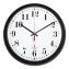 Black Quartz CONTRACT Clock, 13.75" Overall Diameter, Black Case, 1 AA (sold separately)1