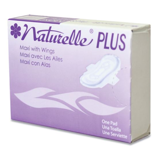 Naturelle Maxi Pads Plus, #4 with Wings, 250 Individually Wrapped/Carton1