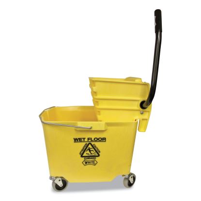 Side-Press Squeeze Wringer/Plastic Bucket Combo, 12 to 32 oz, Yellow1