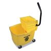 Side-Press Squeeze Wringer/Plastic Bucket Combo, 12 to 32 oz, Yellow2