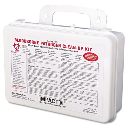 Bloodborne Pathogen Cleanup Kit, 10 x 7 x 2.5, OSHA Compliant, Plastic Case1