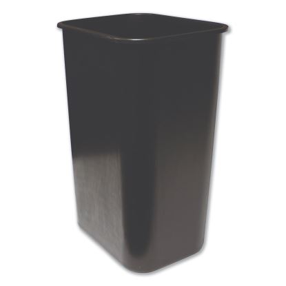 Soft-Sided Wastebasket, Rectangular, Polyethylene, 41 qt, Black1