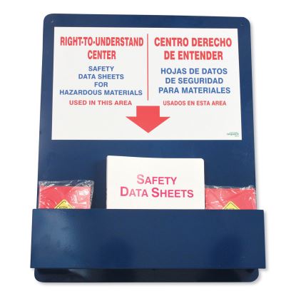 Bilingual "Right-To-Understand" SDS Center, 25w x 5.2d x 30h, Blue/White/Red1