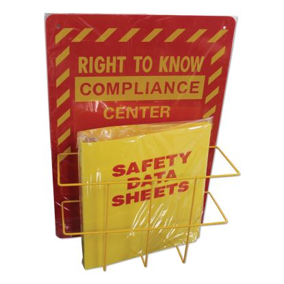 Deluxe Reversible Right-To-Know\Understand SDS Center, 14.5w x 5.2d x 21h, Red/Yellow1