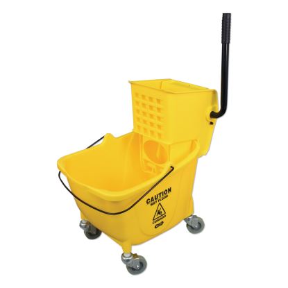 Side-Press Wringer and Plastic Bucket Combo, 12 to 32 oz, Yellow1