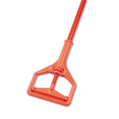Janitor Style Screw Clamp Mop Handle, Fiberglass, 64", Safety Orange1