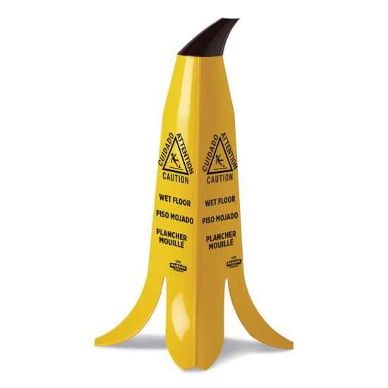 Banana Wet Floor Cones, 11 x 11.15 x 23.25, Yellow/Brown/Black1