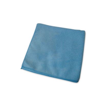 Premium Weight Microfiber Dry Cloths, 16 x 16, Blue, 12/Pack1