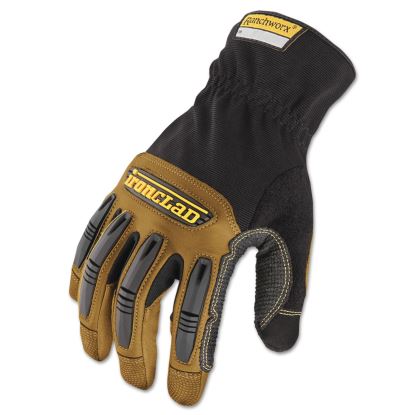 Ranchworx Leather Gloves, Black/Tan, Medium1