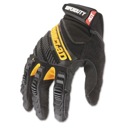SuperDuty Gloves, Medium, Black/Yellow, 1 Pair1