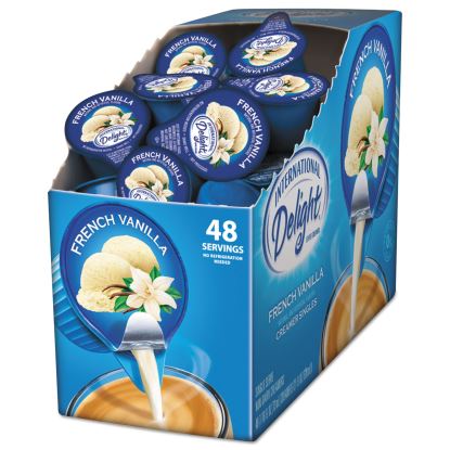 Flavored Liquid Non-Dairy Coffee Creamer, French Vanilla, 0.4375 oz Cup, 48/Box1