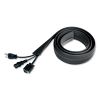 Floor Sleeve Cable Management, 2.5" x 0.5" Channel, 72" Long, Black1