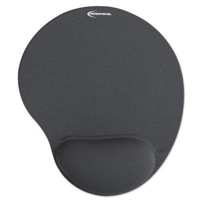 Mouse Pad with Fabric-Covered Gel Wrist Rest, 10.37 x 8.87, Gray1