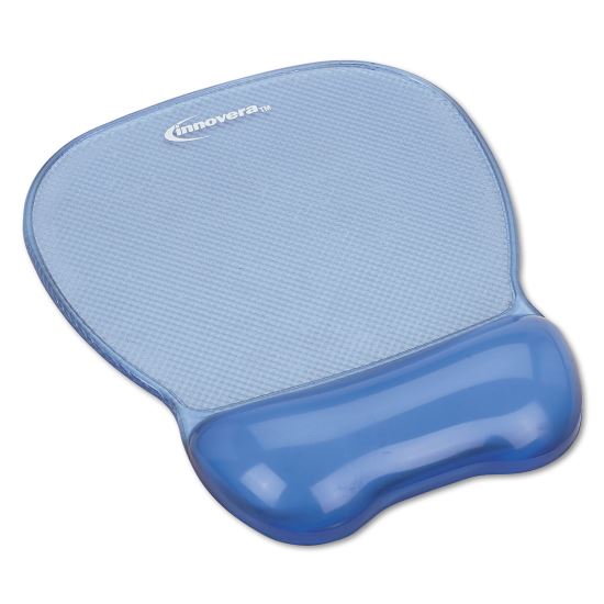 Mouse Pad with Gel Wrist Rest, 8.25 x 9.62, Blue1