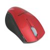 Mini Wireless Optical Mouse, 2.4 GHz Frequency/30 ft Wireless Range, Left/Right Hand Use, Red/Black2