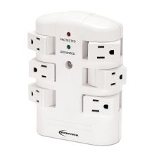 Wall Mount Surge Protector, 6 Outlets, 2160 Joules, White1