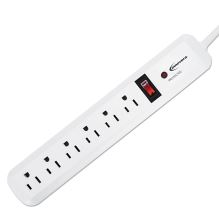 Surge Protector, 6 Outlets, 4 ft Cord, 540 Joules, White1