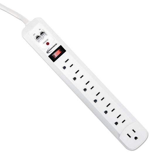 Surge Protector, 7 Outlets, 4 ft Cord, 1080 Joules, White1