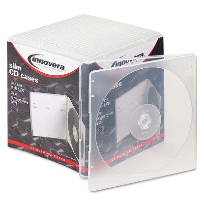 Slim CD Case, Clear, 25/Pack1