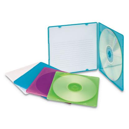 Slim CD Case, Assorted Colors, 10/Pack1