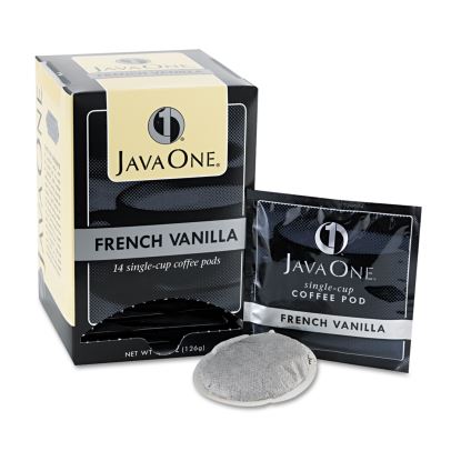 Coffee Pods, French Vanilla, Single Cup, 14/Box1