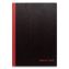 Hardcover Casebound Notebooks, 1 Subject, Wide/Legal Rule, Black/Red Cover, 9.75 x 6.75, 96 Sheets1