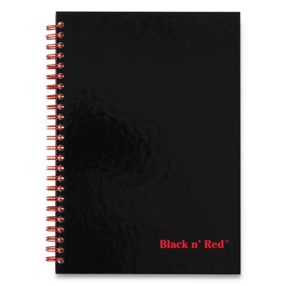 Hardcover Twinwire Notebooks, 1 Subject, Wide/Legal Rule, Black/Red Cover, 9.88 x 6.88, 70 Sheets1