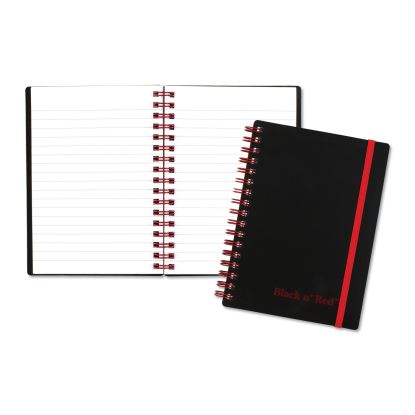 Twinwire Poly Cover Notebook, 1 Subject, Wide/Legal Rule, Black Cover, 5.88 x 4.13, 70 Sheets1